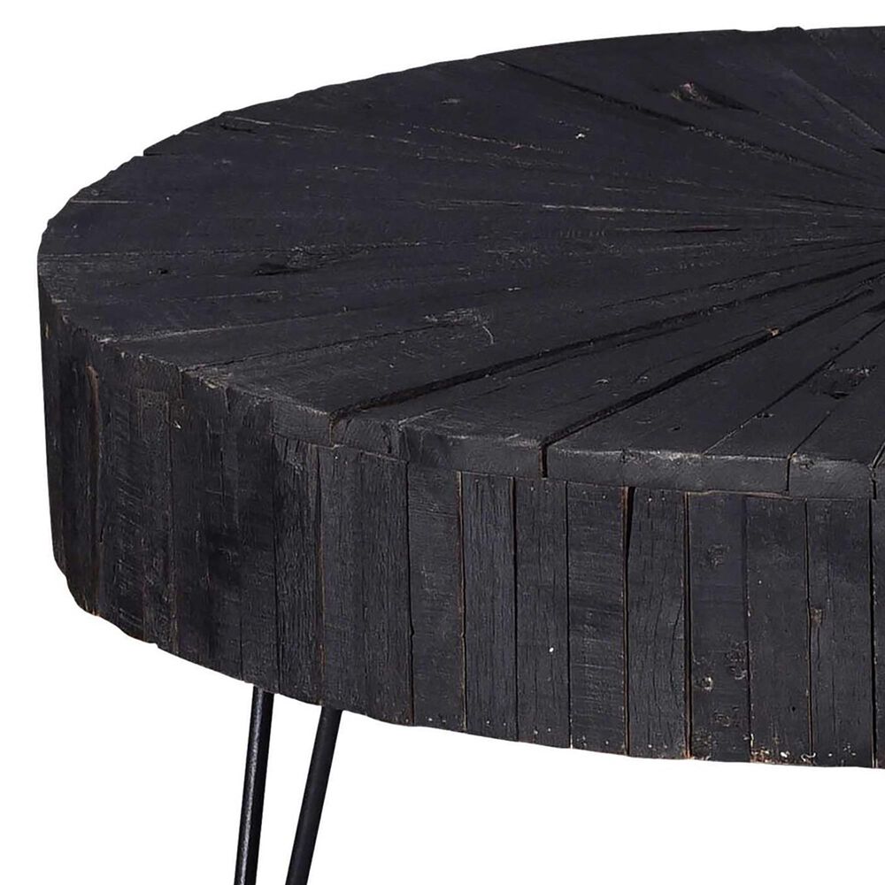 Crestview Collection Drummond Round Cocktail Table in Black, , large
