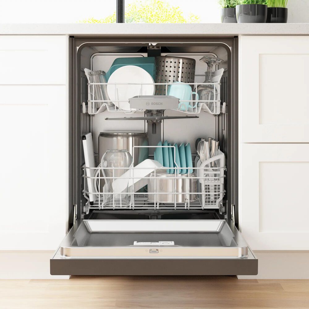 Bosch 100 Series 24&quot; Built-In Smart Dishwasher with 8 Wash Cycles in Black, , large