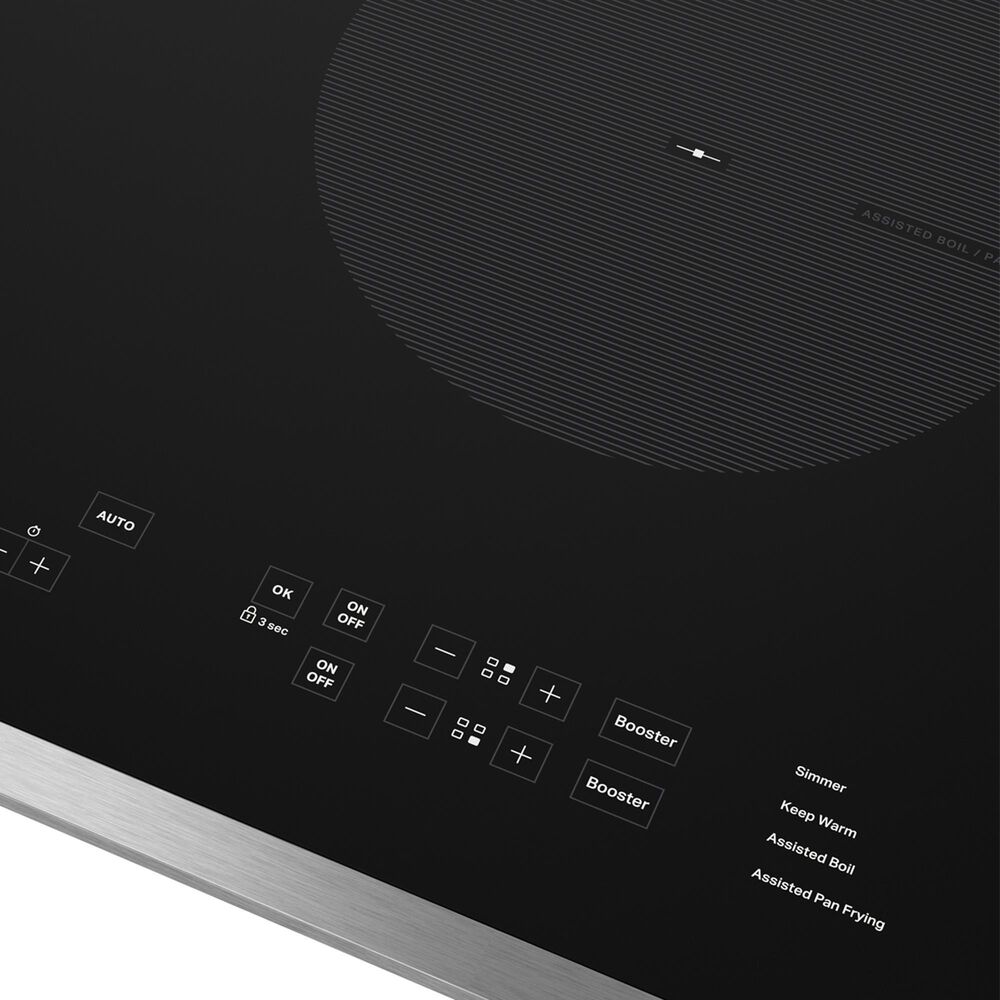 Whirlpool 30&quot; Electric touch Cooktop with 4 Elements in Black and Stainless Steel, , large
