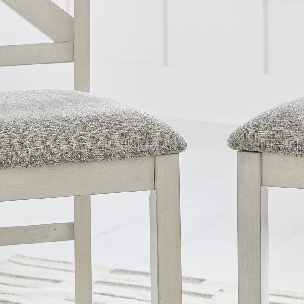 Ashley Robbinsdale Counter Height Barstool in White &#40;Set of 2&#41;, , large