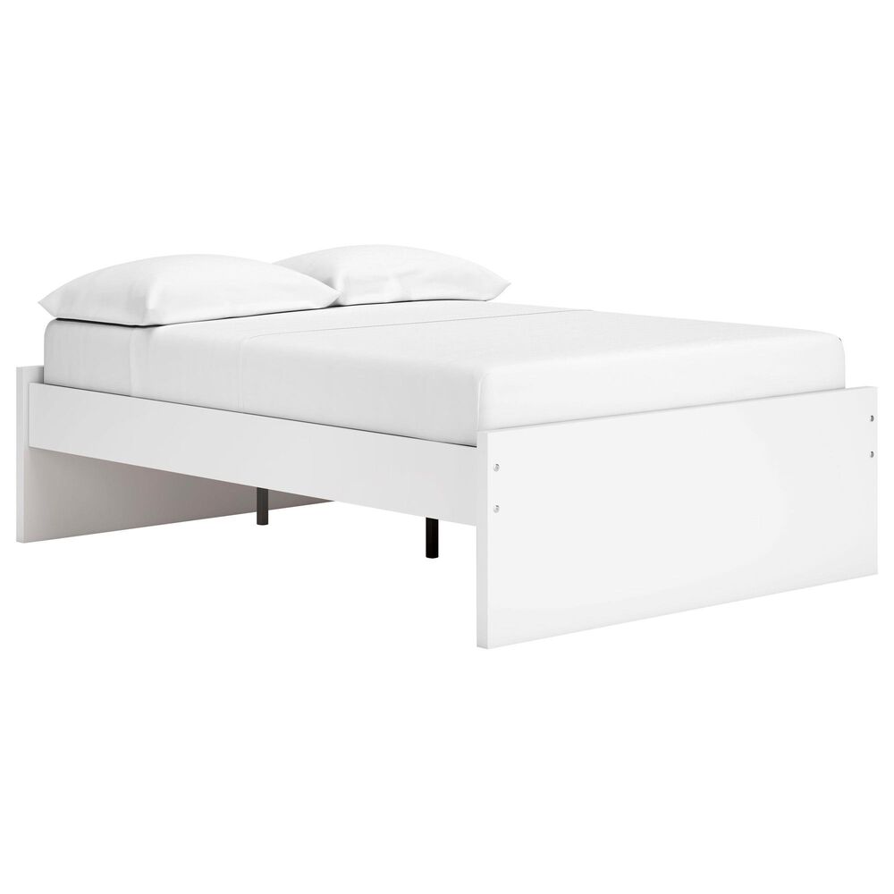 Ashley Onita Full Platform Bed with No Headboard in White, , large
