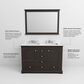 Lexora Home Dukes 48" Double Bathroom Vanity in Espresso with 2 cm White Quartz Top and Rectangular Sinks, , large