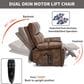 Hearth and Haven Large Power Lift Recliner in Brown, , large