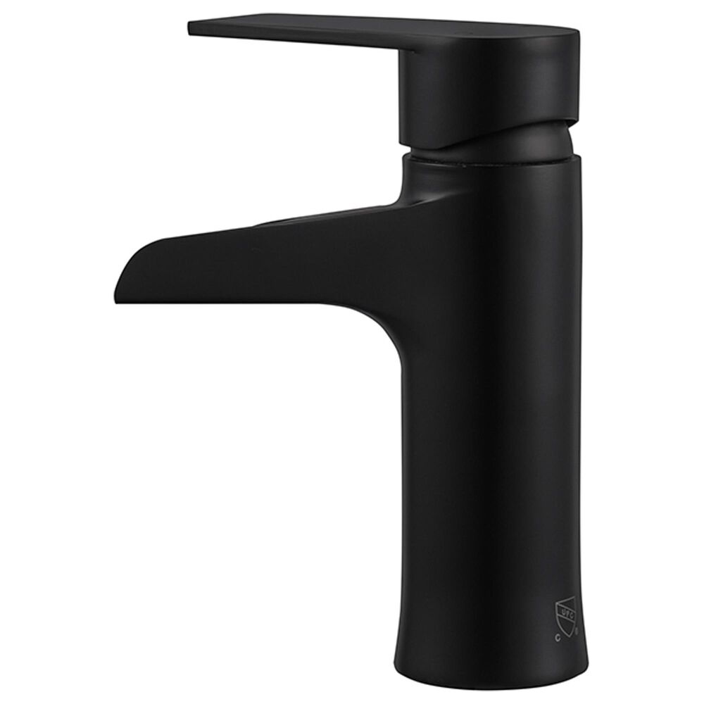 Lexora Home Cascata Nera Single Hole Waterfall Bathroom Faucet in Matte Black, , large