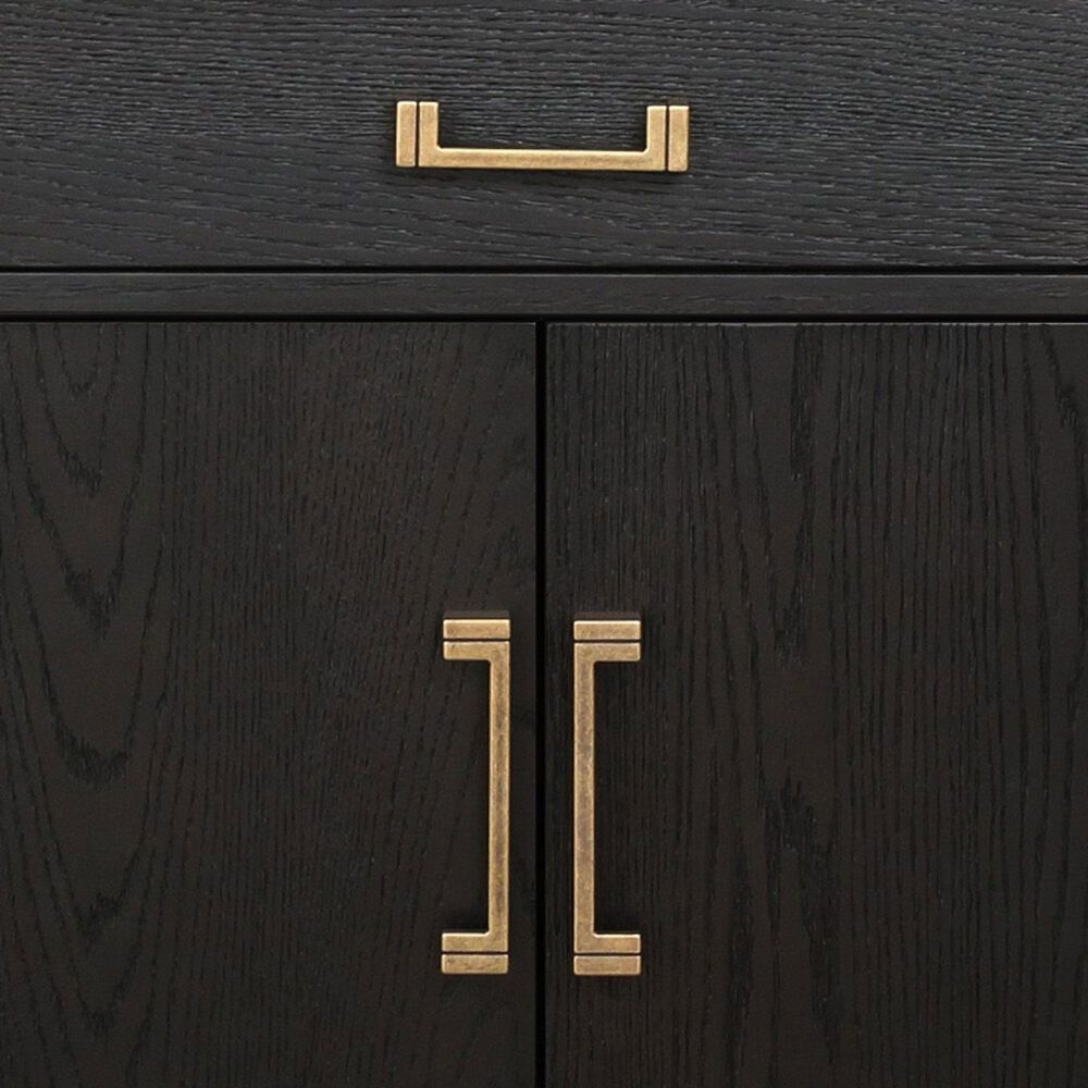 Lexora Home Laurel 48&quot; Single Bathroom Vanity in Black Oak with White Carrara Marble Top and Rectangular Sink, , large