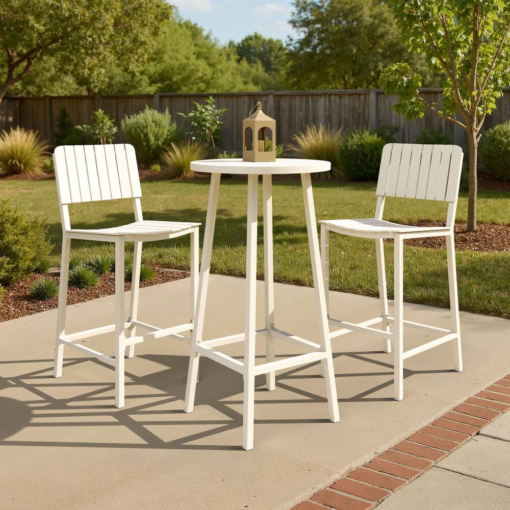 Zuo Modern Kayu Patio Barstool in White, , large