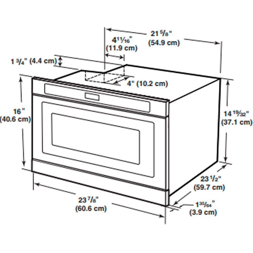 KitchenAid 24" UnderCounter Microwave Oven Drawer in Stainless Steel