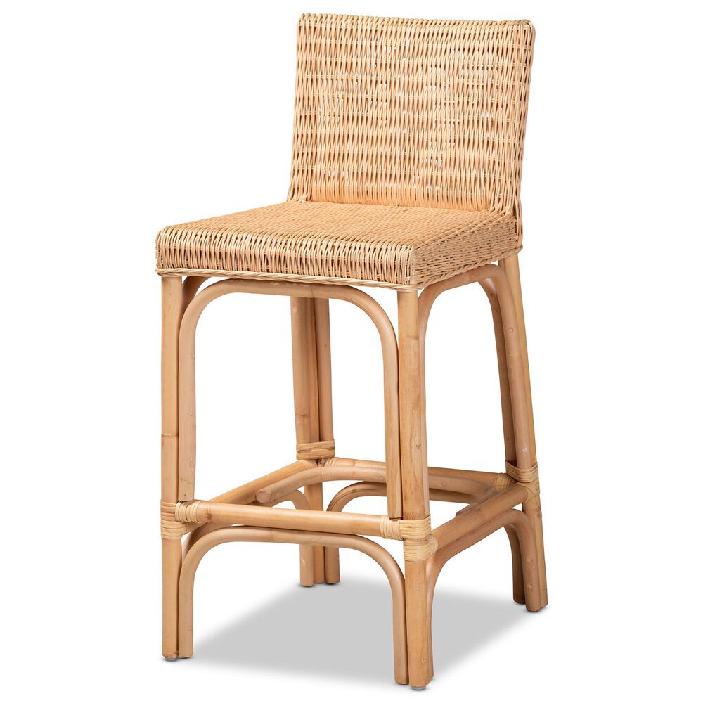 Baxton Studio Athena Counter Stool in Natural, , large