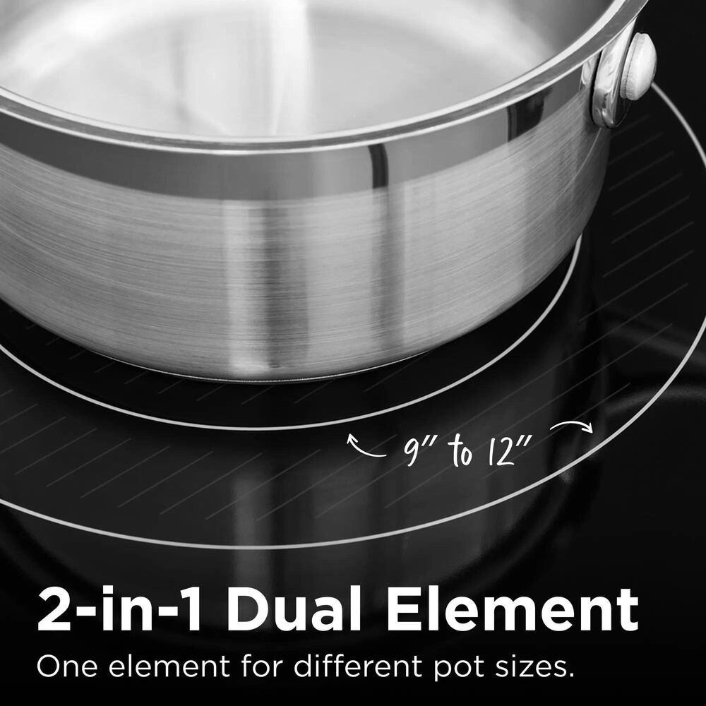 Frigidaire Gallery 30" Electric Cooktop with 4 Element in Stainless Steel and Black, , large