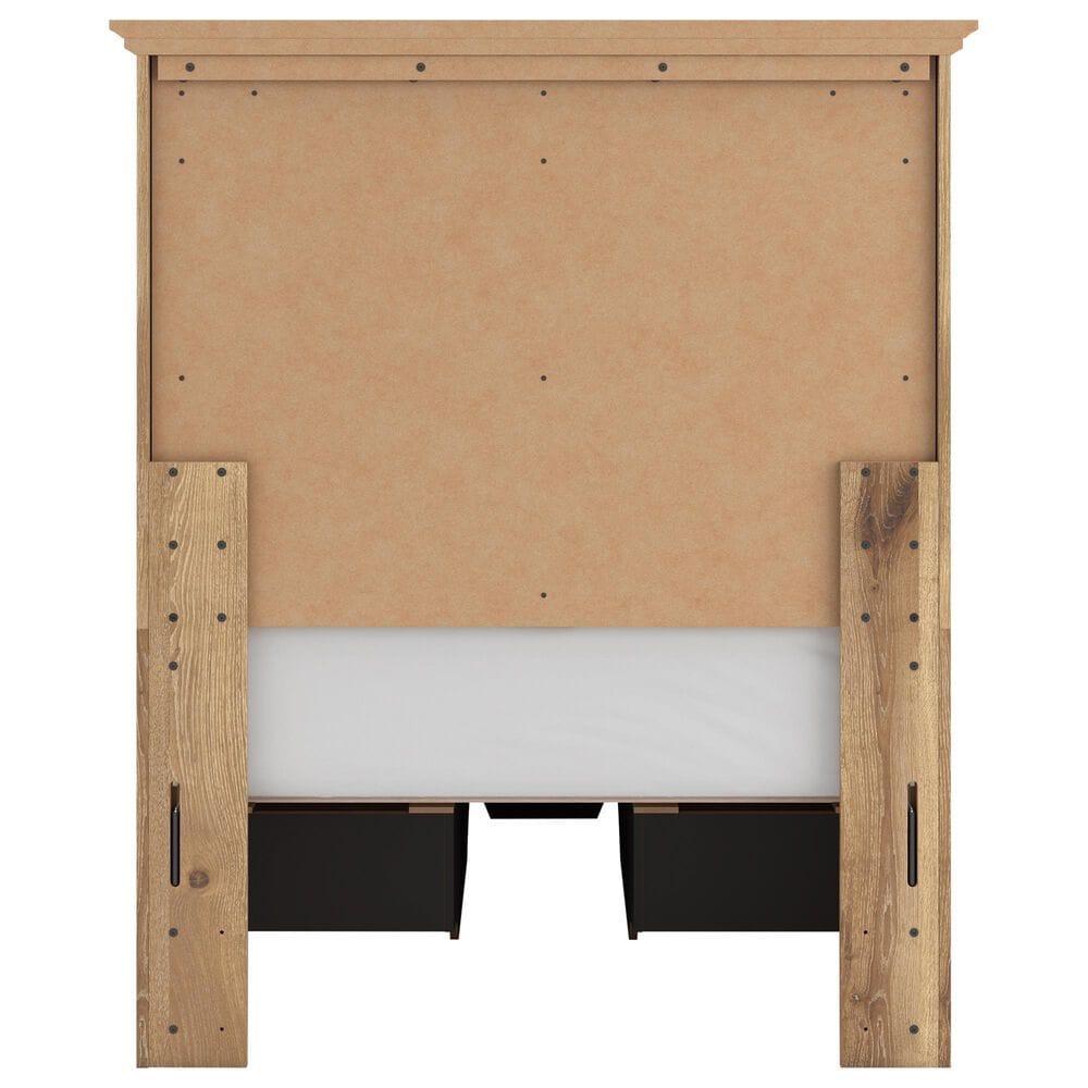 Ashley Makidern 2-Piece Twin Storage Bedroom Set with Five Drawers in Natural Brown, , large
