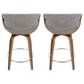 Lumisource Curvo Swivel Counter Stool in Light Grey (Set of 2), , large