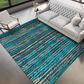 Dalyn Rug Company Brisbane Striped 8" x 10" Teal Area Rug, , large
