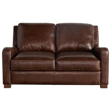 Softline Leather Loveseat in Utah Chestnut, , large