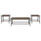 Linden Boulevard Harrison 3-Piece Table Set in Chestnut Brown and Dark Bronze, , large