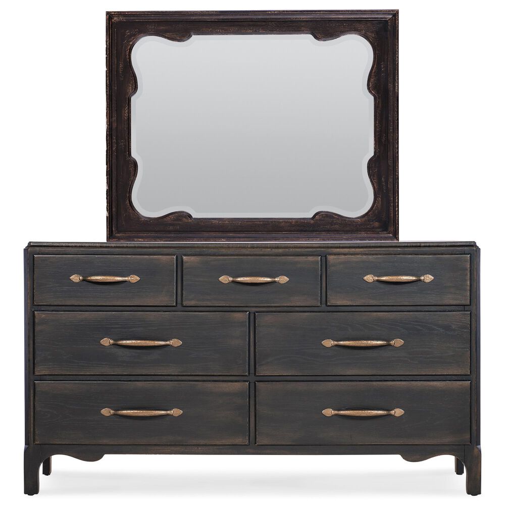 Hooker Furniture Americana 4-Piece King Bedroom Set in Black, , large