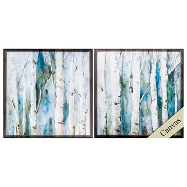 Propac "River Birch" Wall Art in Teal (Set of 2), , large