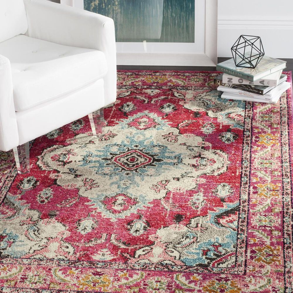 Safavieh Monaco MNC243D-4 4" x 5"7" Pink/Multi Area Rug, , large