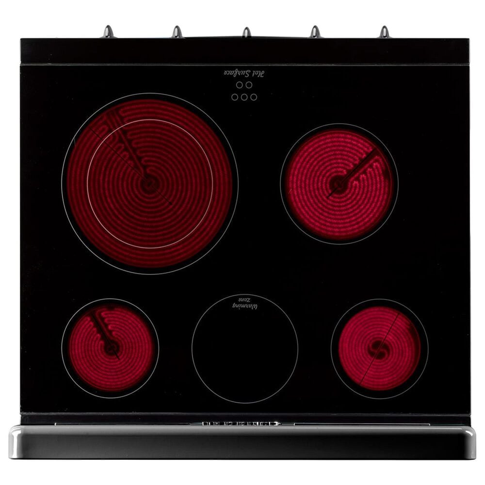 Unique Appliances Classic Retro 30" Radiant Electric Glass Top Convection Range in Midnight Black, , large