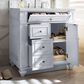 James Martin Vanities Bristol 30" Single Bathroom Vanity in Bright White with 3 cm Ethereal Noctis Quartz Top and Rectangular Sink, , large