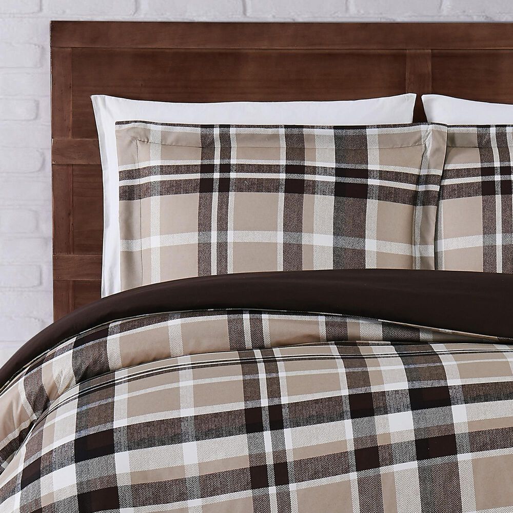 Pem America Truly Soft Paulette 3-Piece Full/Queen Comforter Set in Taupe, , large
