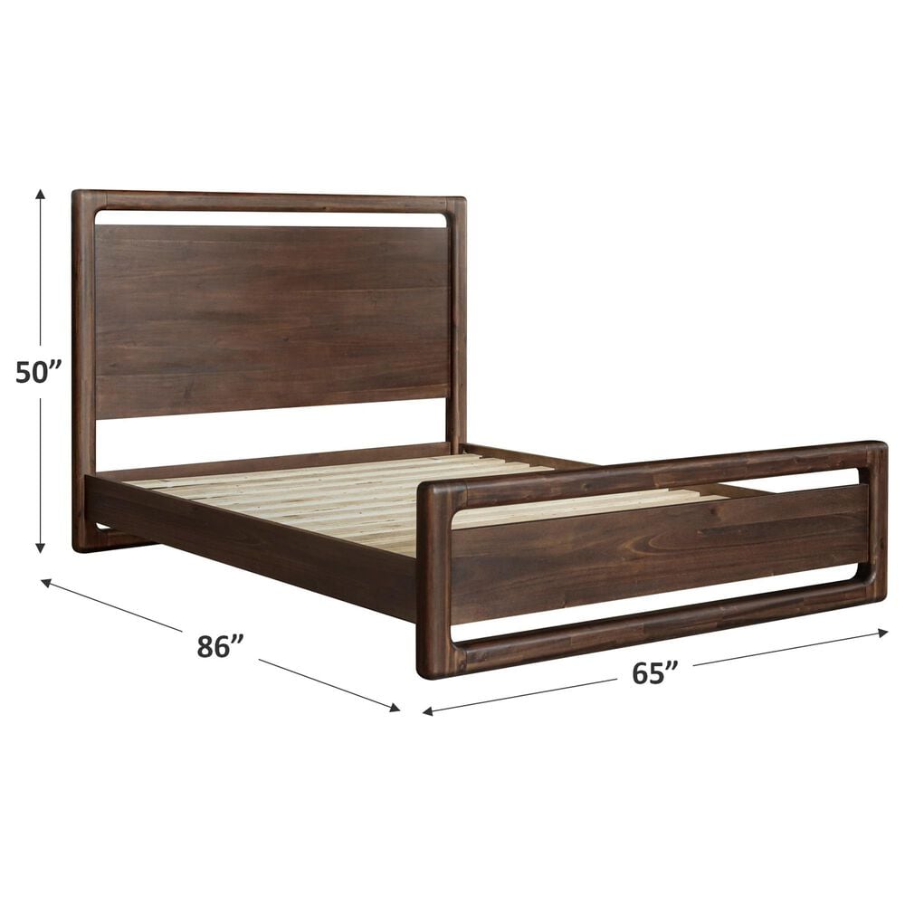 Urban Home Sol Queen Platform Bed in Brown Spice, , large