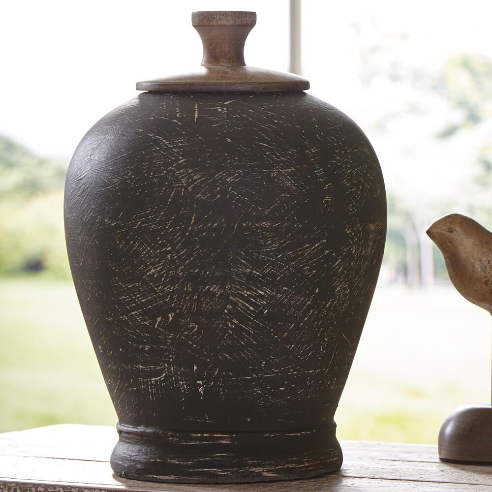 Signature Design by Ashley Barric Jar in Antique Black Finish, , large