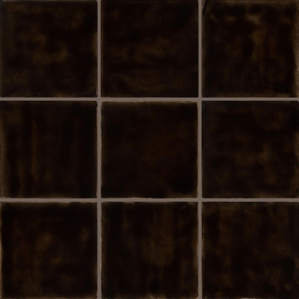 Dal-Tile Nu Bare Ebony 4" x 4" Square Handcrafted Ceramic Tile, , large