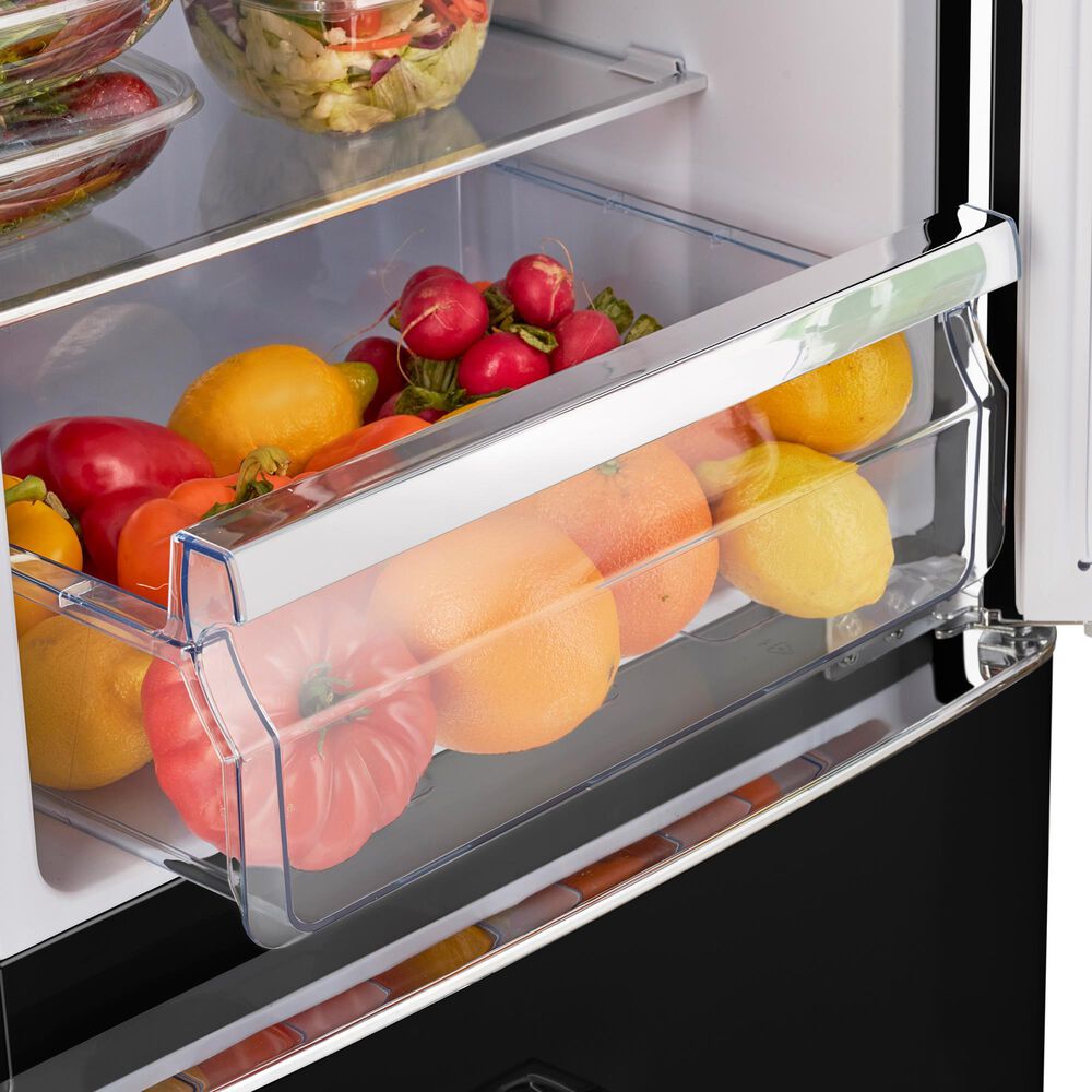 Unique Appliances Classic Retro 9 Cu. Ft. Bottom Freezer Regfrigerator In Midnight Black, , large
