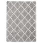 Nourison Luxe Shag LXS02 9" x 12" Grey and Ivory Area Rug, , large