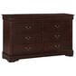 Crown Mark Louis Philip 4 Piece Queen Bedroom Set in Cherry, , large