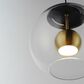 Maxim Lighting Nucleus 1-Light LED Pendant in Black and Natural Aged Brass, , large