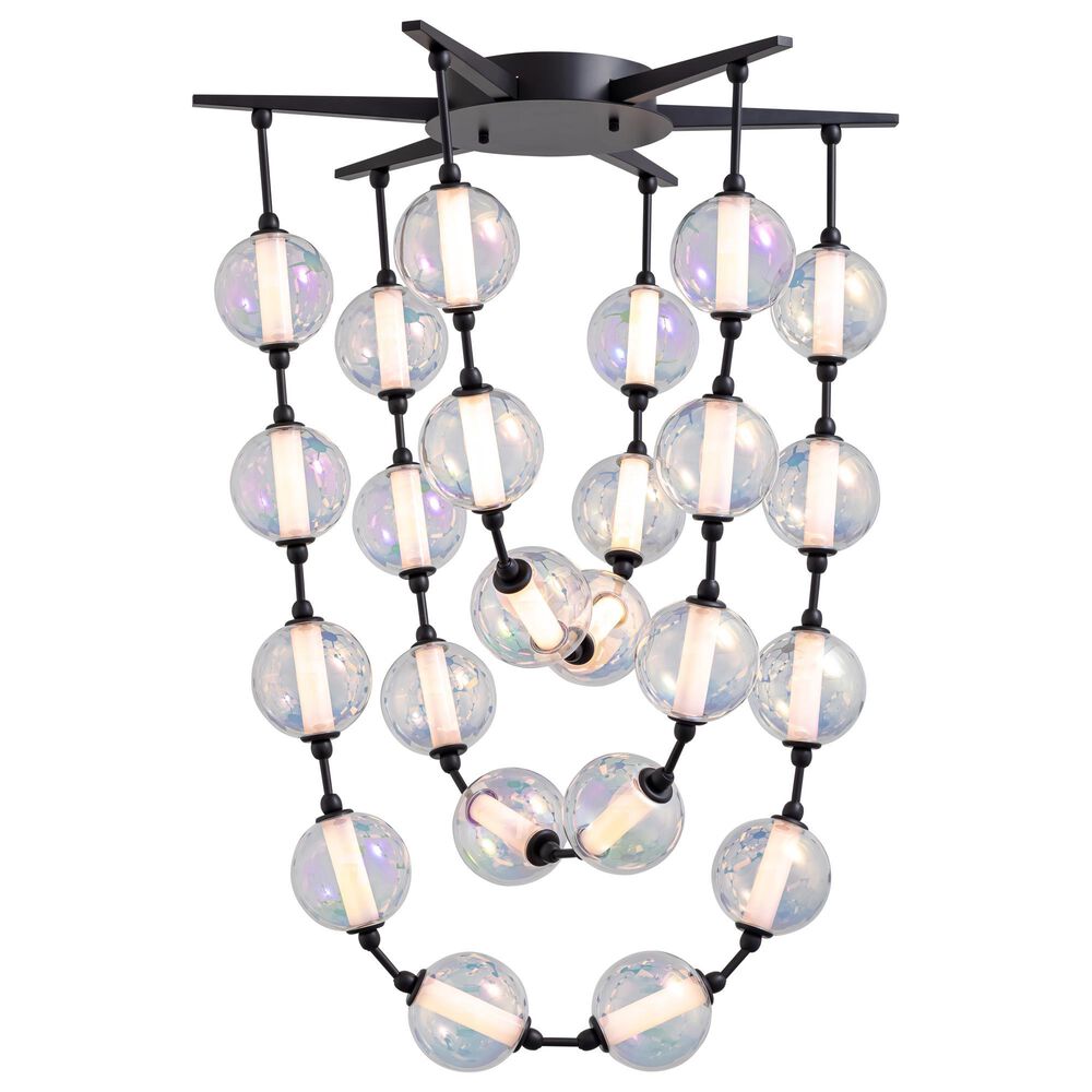 Golden Lighting Pearla 28" LED Pendant in Matte Black, , large