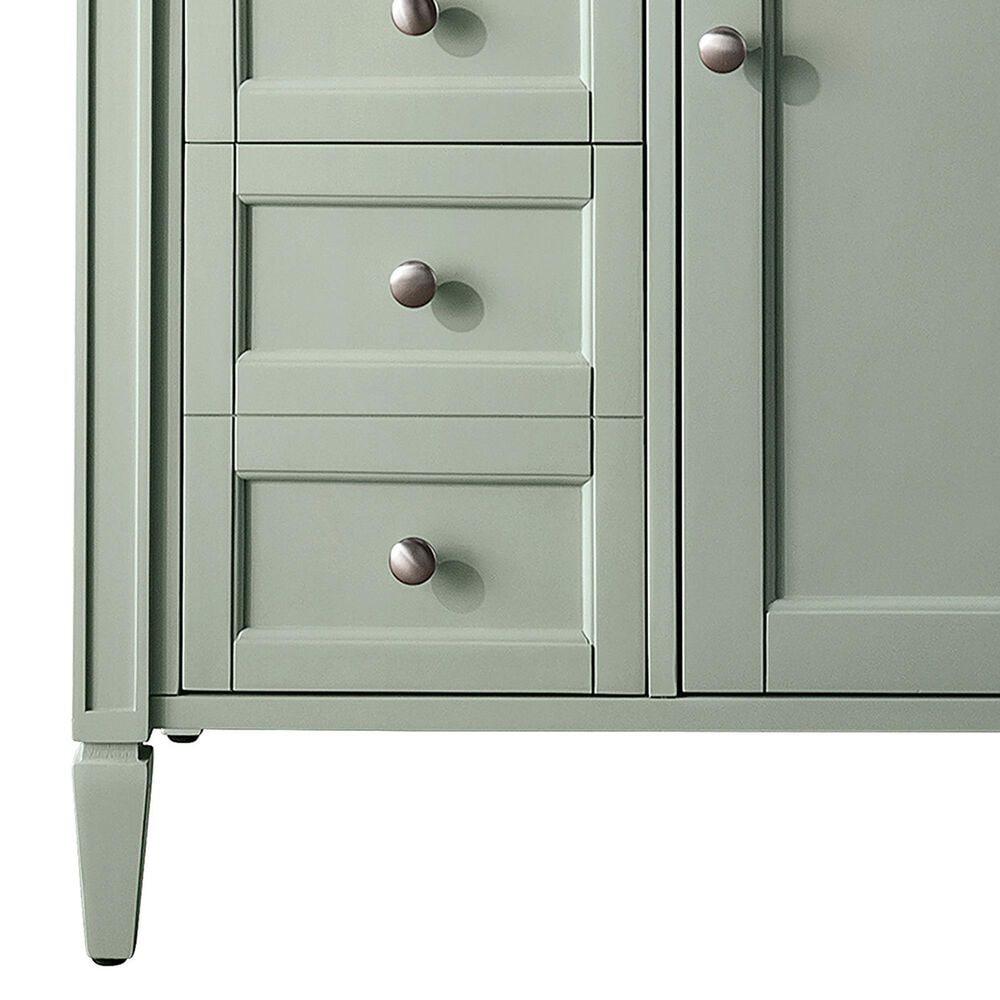 James Martin Vanities Brittany 30&quot; Single Bathroom Vanity in Sage Green with 3 cm Victorian Silver Quartz Top and Rectangular Sink, , large