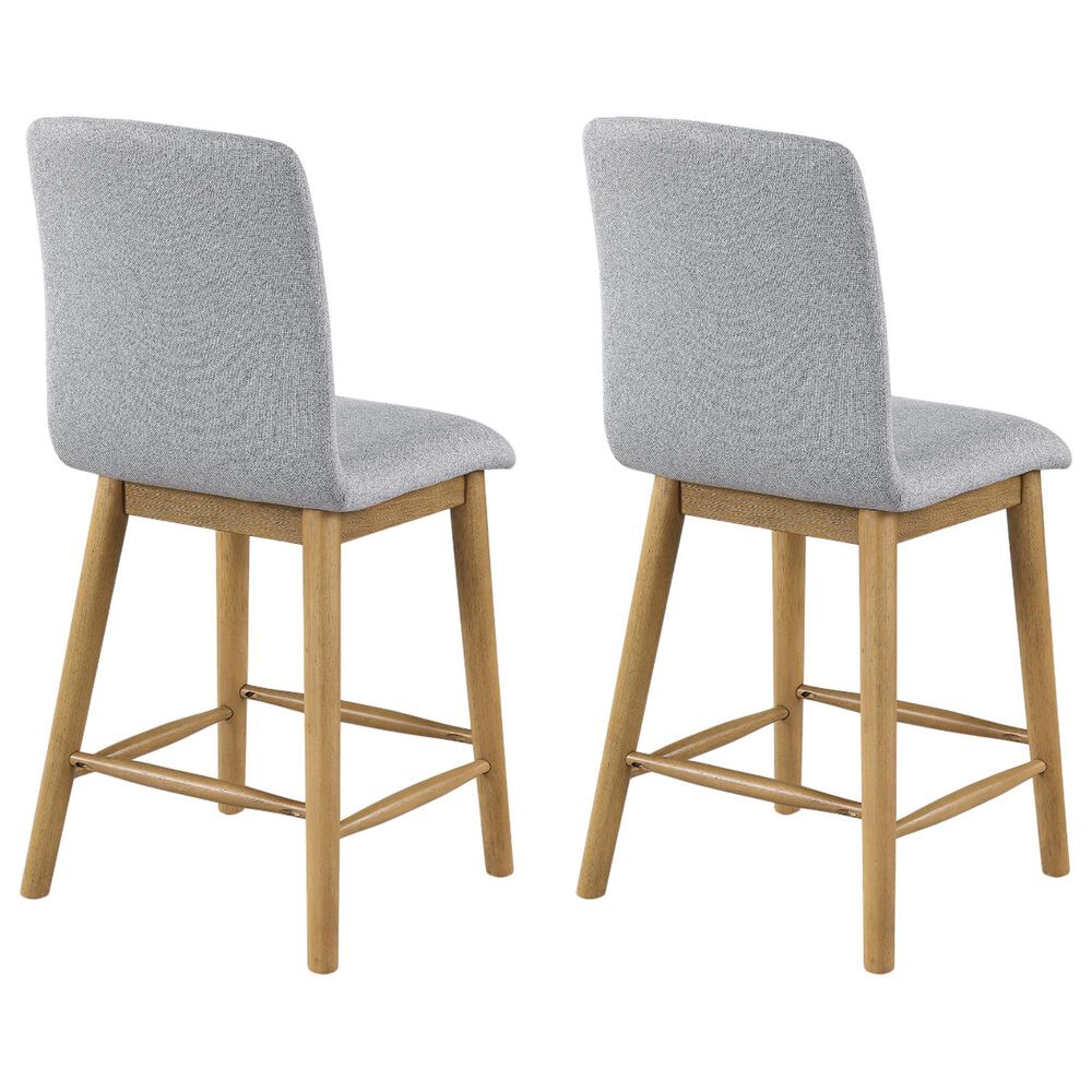 Furniture of America Nayel Upholstered Counter Height Chair in Natural (Set of 2), , large