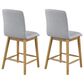 Furniture of America Nayel Upholstered Counter Height Chair in Natural (Set of 2), , large
