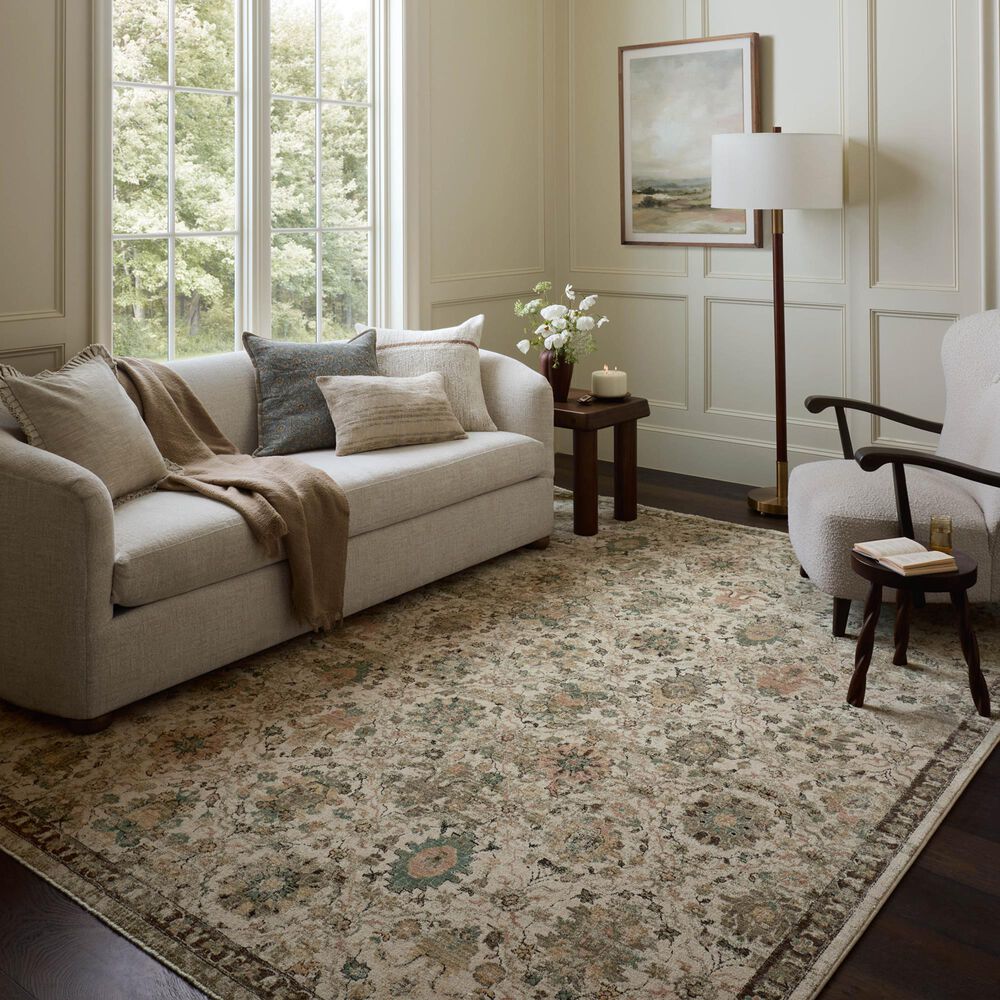 Loloi Briar Ivory and Multicolor 3'7" x 7'9" Area Rug, , large
