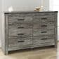 Ashley Frandern 6-Drawer Dresser in Rustic Warm Gray, , large