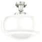 Hunter Saddle Creek 16" 1-Light Pendant with White Shade in Brushed Nickel, , large
