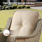 HOMLUX Outdoor Wicker Conversation Sofa in Beige, , large