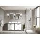 Lexora Home Ziva 60" Double Bathroom Vanity in White with 2 cm White Quartz Top and Rectangular Sinks, , large