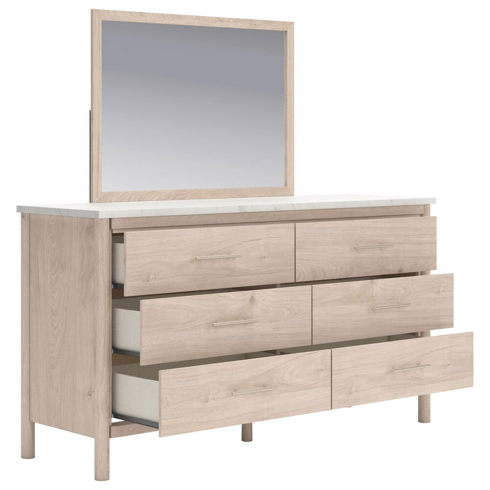 Ashley Cadmori Dresser and Mirror in Brown and White, , large
