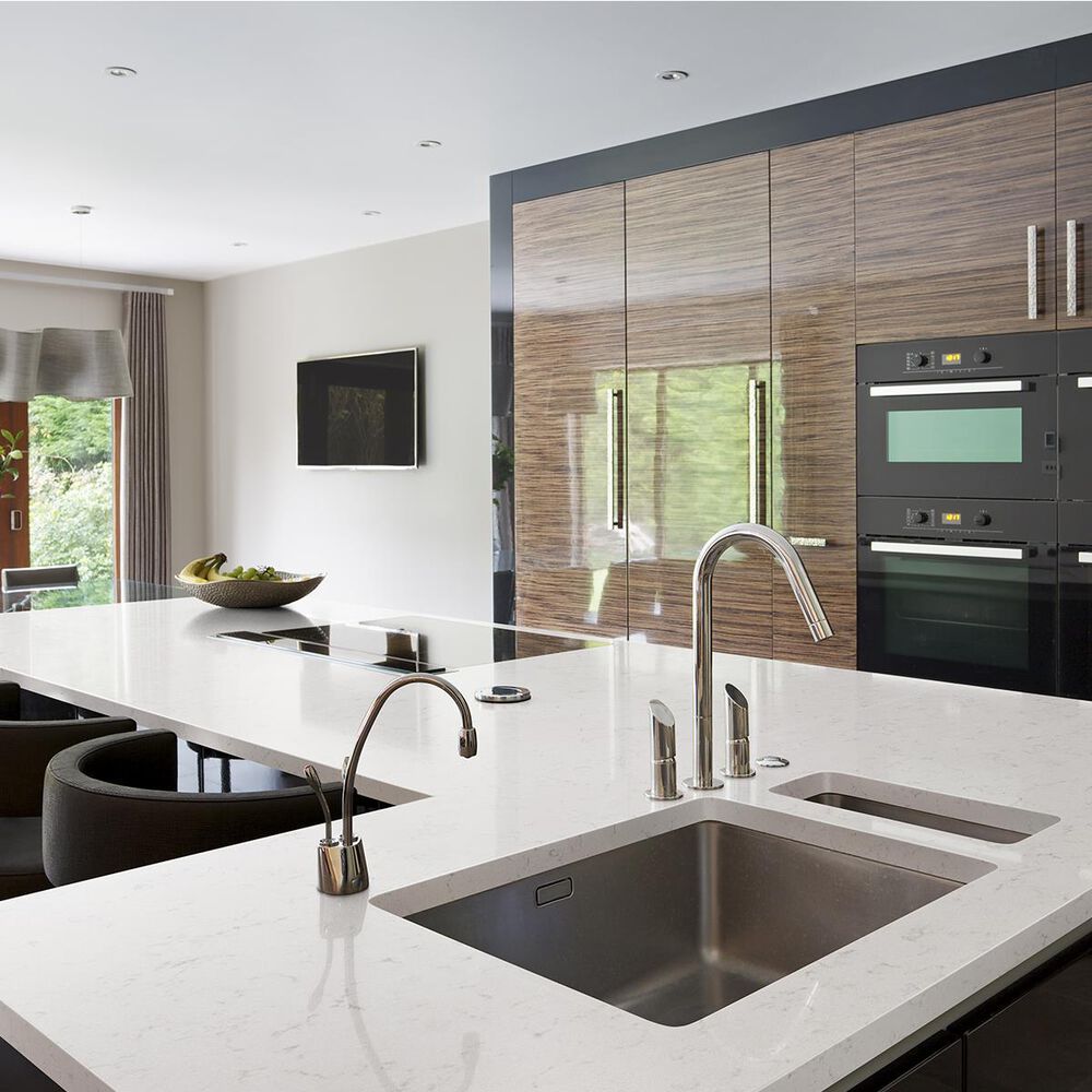 NFM Custom Countertops Carrara Marmi 3cm Quartz Countertop, , large
