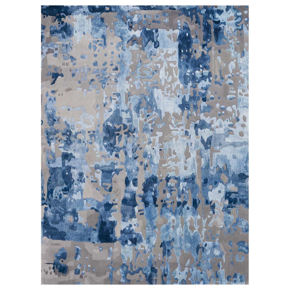 Nourison Prismatic PRS10 5"7" x 7"5" Blue and Grey Area Rug, , large