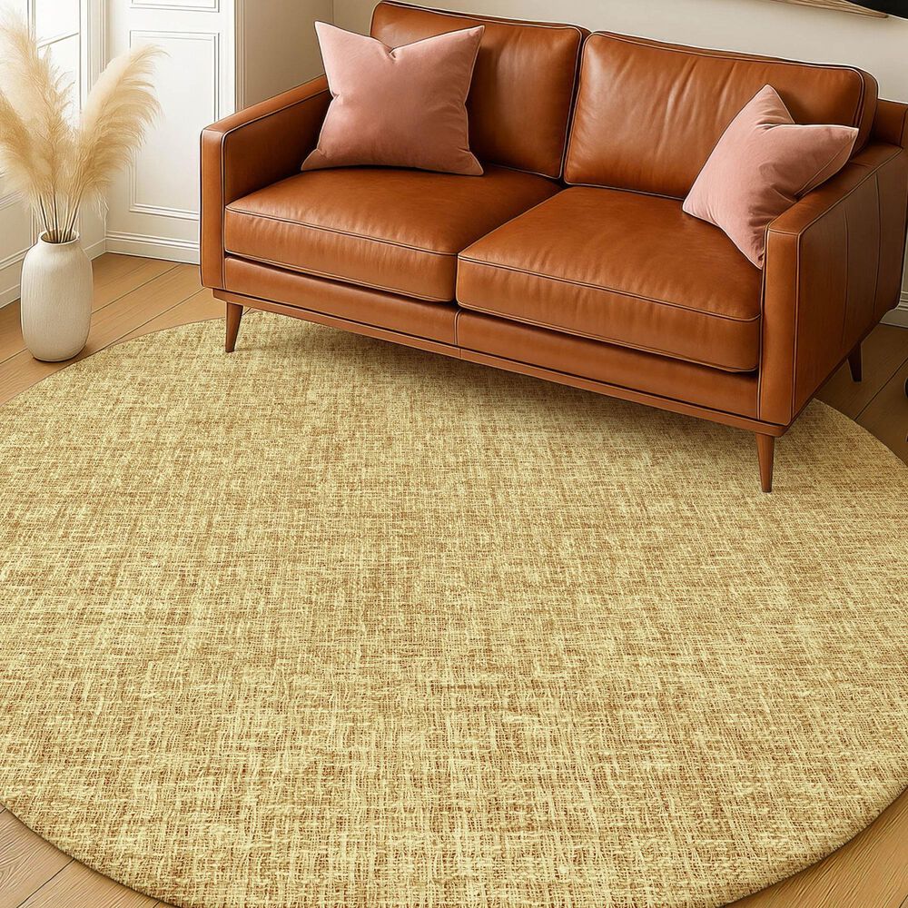Dalyn Rug Company Voyage VY1 Gold 8' Round Area Rug, , large