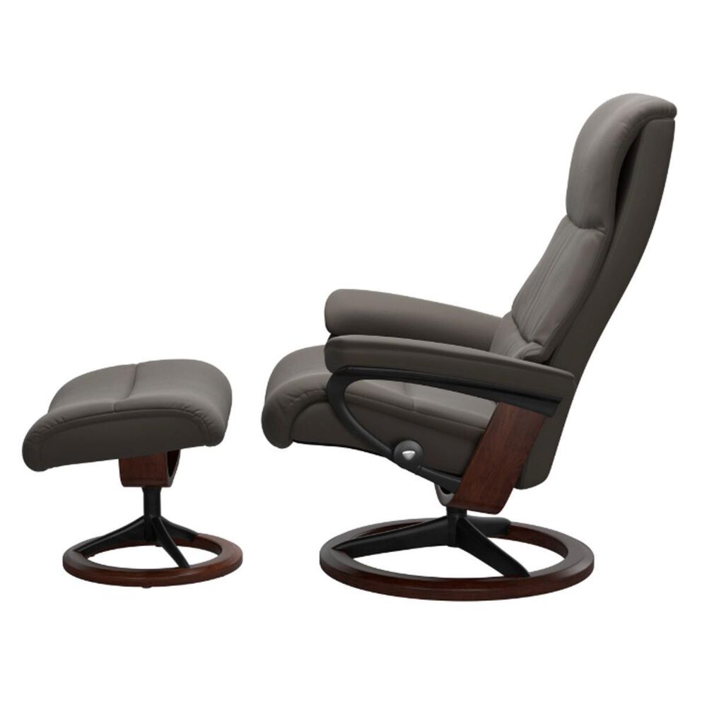 Stressless View Small Chair and Ottoman in Metal Grey Shop NFM