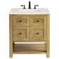James Martin Vanities Breckenridge 30" Single Bathroom Vanity in Light Natural Oak with 3 cm Lime Delight Quartz Top and Rectangular Sink, , large