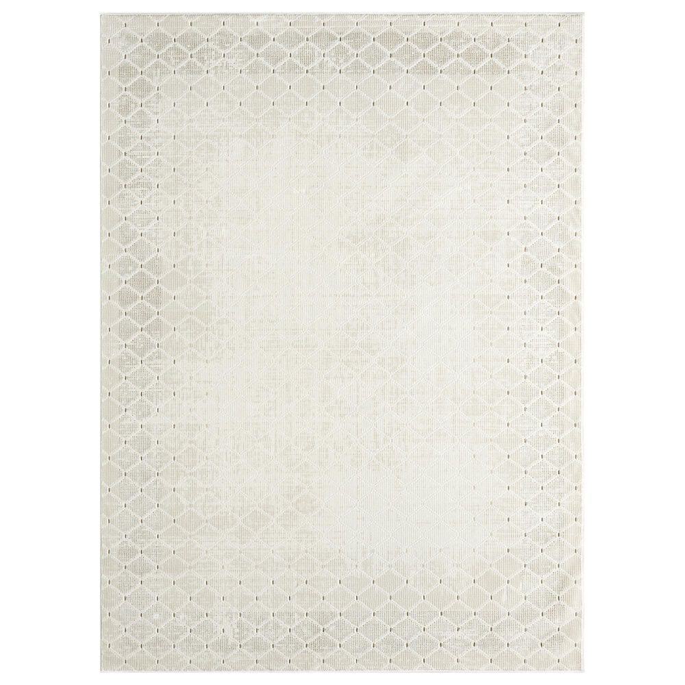 Nourison Grand Street Ivory 6" x 9" Area Rug, , large
