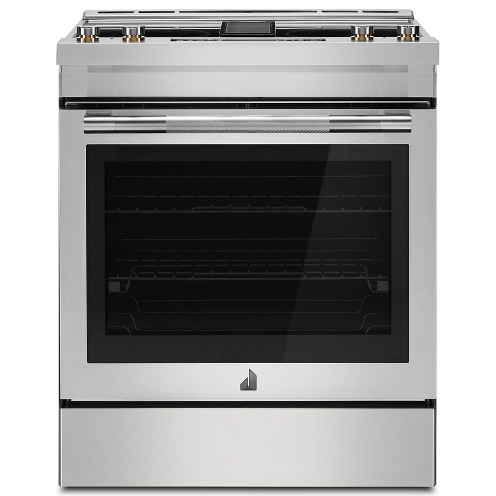 JennAir 6.2 Cu. Ft. Rise 30" Electric Downdraft Slide-In Range in Stainless Steel and Black, , large