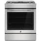 JennAir 6.2 Cu. Ft. Rise 30" Electric Downdraft Slide-In Range in Stainless Steel and Black, , large