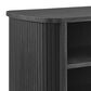 Modway Cadence Open 2 Shelves Nightstand in Black, , large